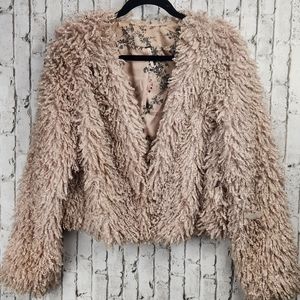 Free People Boho Shaggy short jacket